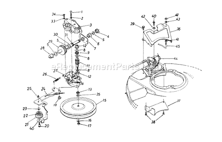 Page C Diagram and Parts List for 126-849C401 1996 Yard Man Lawn Mower